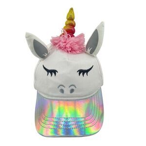 Joy Pixels Iridescent Brim Embroidered Unicorn SnapBack Baseball Cap OSFM